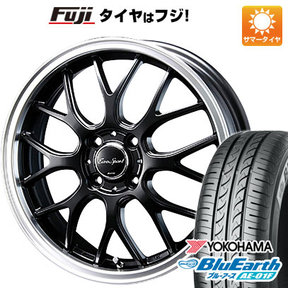 【新品 軽自動車】ソリオ ハスラー 夏タイヤ ホイール4本セット 165/70R14 ヨコハマ ブルーアース AE-01F ブレスト ユーロスポーツ タイプ805 セミグロスブラック 4.5J 14インチ(送料無料)