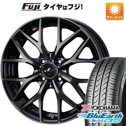 【新品国産車用4穴100】 夏タイヤ ホイール4本セット 185/55R16 ヨコハマ ブルーアース AE-01F WEDS ウェッズ レオニス MX 6J 16インチ(送料無料)|フジ スペシャルセレクション