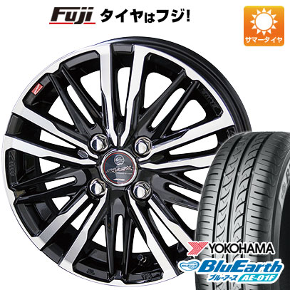 【新品国産車用4穴100】 夏タイヤ ホイール4本セット 165/70R14 ヨコハマ ブルーアース AE-01F 共豊 スマック クレスト 5.5J 14インチ(送料無料)