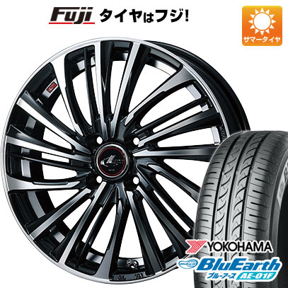【新品国産車用4穴100】 夏タイヤ ホイール4本セット 195/55R16 ヨコハマ ブルーアース AE-01F WEDS ウェッズ レオニス FS 6J 16インチ(送料無料)
