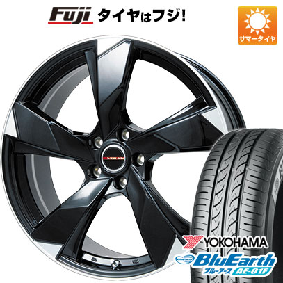 【新品国産車用4穴100】 夏タイヤ ホイール4本セット 185/55R16 ヨコハマ ブルーアース AE-01F プレミックス ヴェランV(グロスブラック/リムポリッシュ) 6.5J 16インチ(送料無料) 59,785円