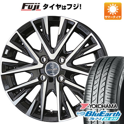 【新品国産車用4穴100】 夏タイヤ ホイール4本セット 165/70R14 ヨコハマ ブルーアース AE-01F 共豊 スマック レジーナ 5J 14インチ(送料無料)