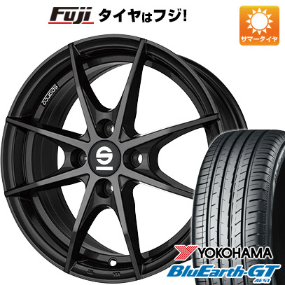 【新品国産車用4穴100】 夏タイヤ ホイール4本セット 185/65R15 ヨコハマ ブルーアース GT AE51 OZ SPARCO トロフェオ 6J 15インチ(送料無料)