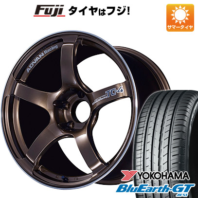 【新品国産車用5穴114.3】 夏タイヤ ホイール4本セット 225/45R18 ヨコハマ ブルーアース GT AE51 ヨコハマ アドバンレーシング TC-4 8J 18インチ(送料無料)