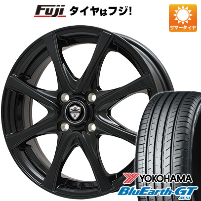 【新品】フリード 5穴/114 夏タイヤ ホイール4本セット 185/65R15 ヨコハマ ブルーアース GT AE51 エルベ エステローザ FSV グロスブラック 6J 15インチ(送料無料)