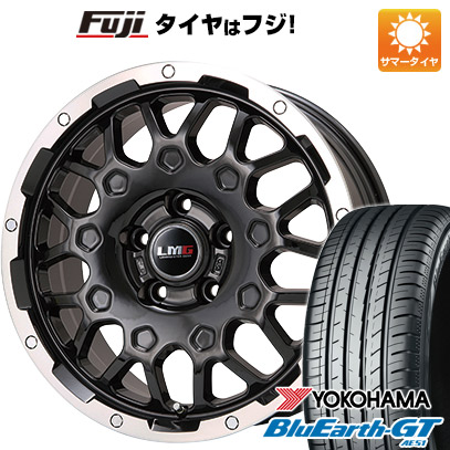 【新品国産車用5穴114.3】 夏タイヤ ホイール4本セット 205/55R17 ヨコハマ ブルーアース GT AE51 レアマイスター LMG MS-9W ブラック/ブラッククリアリム 6.5J 17インチ(送料無料)