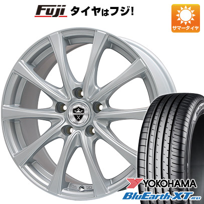 【新品国産車用5穴114.3】 夏タイヤ ホイール4本セット 215/60R17 ヨコハマ ブルーアース XT AE61 エルベ エステローザ FSV シルバー 7J 17インチ(送料無料)｜フジ スペシャルセレクション