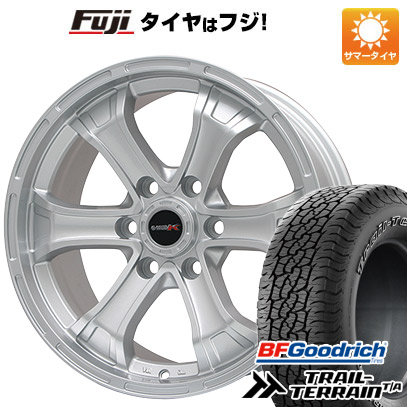 【新品国産車用6穴139.7】 夏タイヤ ホイール4本セット 285/60R18 BFグッドリッチ トレールテレーンT/A ORBL ビッグウエイ B-MUD K(シルバー) トヨタ車専用 8J 18インチ(送料無料)