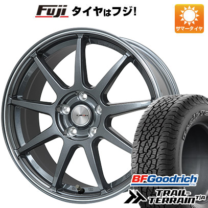 【新品国産車用5穴114.3】 夏タイヤ ホイール4本セット 225/55R18 BFグッドリッチ トレールテレーンT/A RBL レアマイスター LMスポーツ LM-QR ガンメタ/ラインポリッシュ 7.5J 18インチ(送料無料)