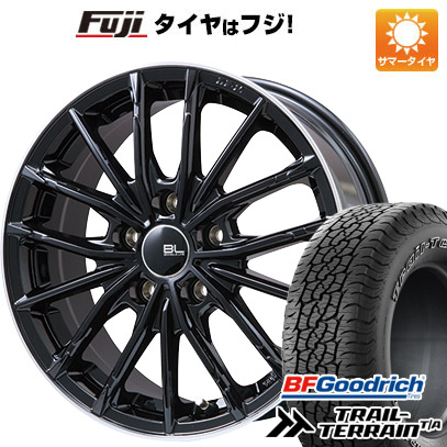 【新品国産車用5穴114.3】 夏タイヤ ホイール4本セット 225/55R18 BFグッドリッチ トレールテレーンT/A RBL ブランドルライン DF-10M グロスブラック/リムポリッシュ 7.5J 18インチ(送料無料)|フジ スペシャルセレクション