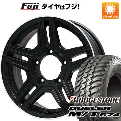 【新品】ジムニー 夏タイヤ ホイール4本セット 185/85R16 ブリヂストン デューラー M/T674 プレミックス グラバス-Jr(マットブラック/リムポリッシュ) 5.5J 16インチ(送料無料)