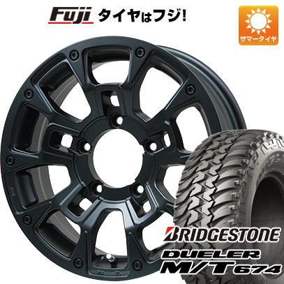 【新品】ジムニーシエラ/ジムニーノマド 夏タイヤ ホイール4本セット 215/75R15 ブリヂストン デューラー M/T674 ビッグウエイ B-LUGNAS BRD(マットブラック) 5.5J 15インチ(送料無料)