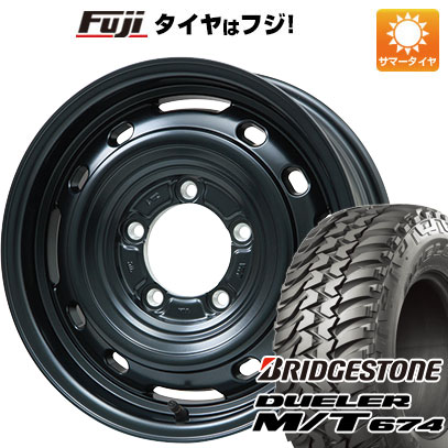 【新品】ジムニー 夏タイヤ ホイール4本セット 185/85R16 ブリヂストン デューラー M/T674 レアマイスター LMG OFF-STYLE 2 (マットブラック) 5.5J 16インチ(送料無料)