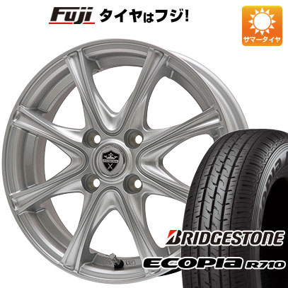 【新品】プロボックス/サクシード(160系) 夏タイヤ ホイール4本セット 155/80R14 88/86N ブリヂストン エコピア R710 エルベ エステローザ MZV シルバー 5J 14インチ(送料無料)