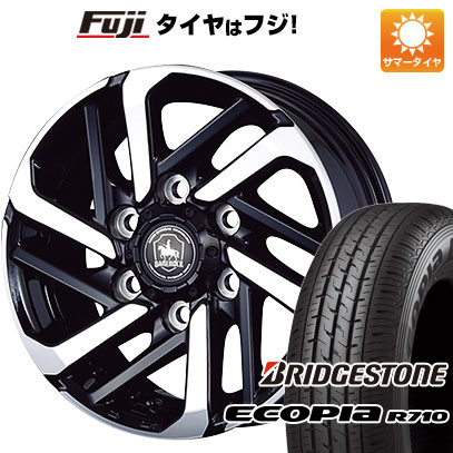 【新品】ハイエース200系 夏タイヤ ホイール4本セット 195/80R15 107/105N ブリヂストン エコピア R710 コーセイ ベアロック ノーヴァ 6J 15インチ(送料無料)