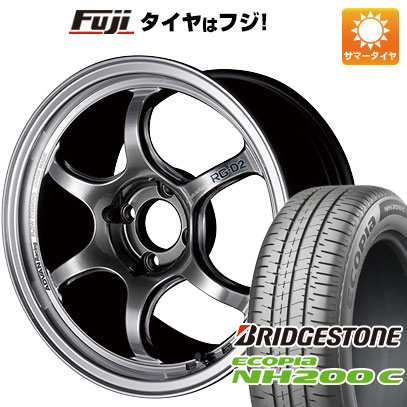 【新品 軽自動車】N-BOX タント スペーシア 夏タイヤ ホイール4本セット 165/55R15 ブリヂストン エコピア NH200 C ヨコハマ アドバンレーシング RG-D2 5J 15インチ(送料無料)