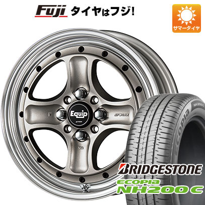 【新品 軽自動車】N-BOX タント スペーシア 夏タイヤ ホイール4本セット 165/55R15 ブリヂストン エコピア NH200 C WORK ワーク エクイップ 40 O/H 5J 15インチ(送料無料)