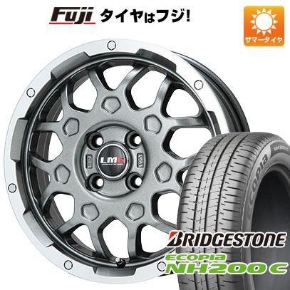 【新品 軽自動車】N-BOX タント スペーシア 夏タイヤ ホイール4本セット 165/55R15 ブリヂストン エコピア NH200 C レアマイスター LMG MS-9W ガンメタリムポリッシュ 15インチ(送料無料)