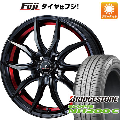 【新品 軽自動車】N-BOX タント スペーシア 夏タイヤ ホイール4本セット 165/55R15 ブリヂストン エコピア NH200 C WEDS ウェッズ ノヴァリス ローグ VF 4.5J 15インチ(送料無料)