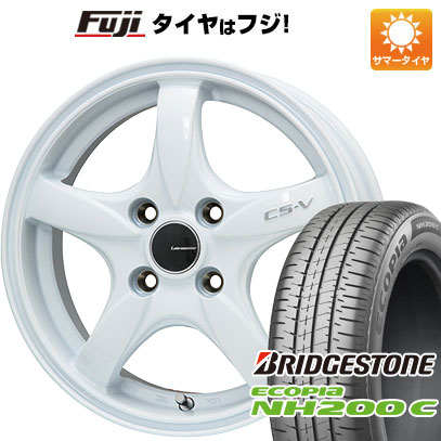 【新品 軽自動車】N-BOX タント スペーシア 夏タイヤ ホイール4本セット 165/55R15 ブリヂストン エコピア NH200 C レアマイスター CS-V(ホワイト) 5J 15インチ(送料無料)