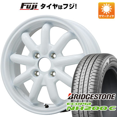 【新品 軽自動車】N-BOX タント スペーシア 夏タイヤ ホイール4本セット 165/55R15 ブリヂストン エコピア NH200 C ブランドルライン ストレンジャーKST-9改 ホワイト 4.5J 15インチ(送料無料) 54,000円