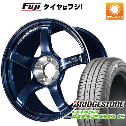 【新品 軽自動車】N-BOX タント スペーシア 夏タイヤ ホイール4本セット 165/55R15 ブリヂストン エコピア NH200 C ヨコハマ アドバンレーシング TC-4 SE 5J 15インチ(送料無料)