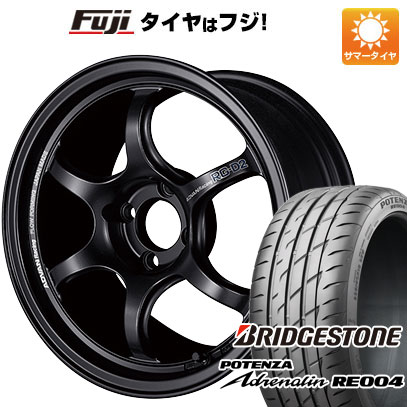 【新品 軽自動車】N-BOX タント スペーシア 夏タイヤ ホイール4本セット 165/55R15 ブリヂストン ポテンザ アドレナリン RE004 ヨコハマ アドバンレーシング RG-D2 5J 15インチ(送料無料)