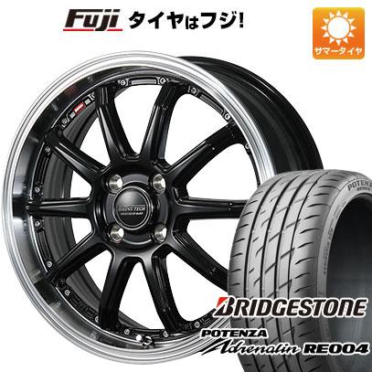 【新品 軽自動車】N-BOX タント スペーシア 夏タイヤ ホイール4本セット 165/55R15 ブリヂストン ポテンザ アドレナリン RE004 ブレスト バーンズテック S10-DP 4.5J 15インチ(送料無料)|フジ スペシャルセレクション