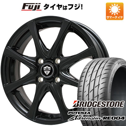 【新品 軽自動車】N-BOX タント スペーシア 夏タイヤ ホイール4本セット 165/55R15 ブリヂストン ポテンザ アドレナリン RE004 エルベ エステローザ FSV グロスブラック 4.5J 15インチ(送料無料) 54,000円