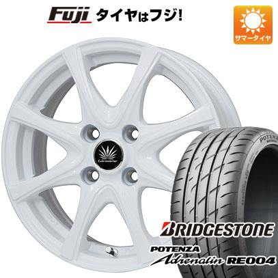 【新品 軽自動車】N-BOX タント スペーシア 夏タイヤ ホイール4本セット 165/55R15 ブリヂストン ポテンザ アドレナリン RE004 プレミックス アマルフィV Jr(ホワイト) 4.5J 15インチ(送料無料)