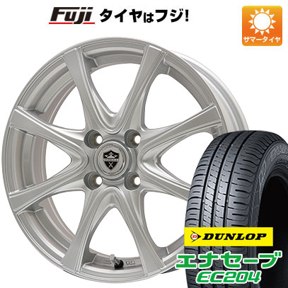 【新品国産車用4穴100】 夏タイヤ ホイール4本セット 175/65R15 ダンロップ エナセーブ EC204 エルベ エステローザ FSV シルバー 5J 15インチ(送料無料)