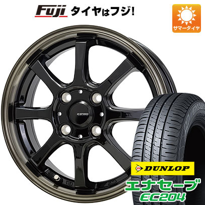 【新品国産車用4穴100】 夏タイヤ ホイール4本セット 175/65R15 ダンロップ エナセーブ EC204 ホットスタッフ ジースピード P-08 5.5J 15インチ(送料無料)｜フジ スペシャルセレクション