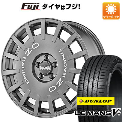【新品国産車用4穴100】 夏タイヤ ホイール4本セット 195/45R16 ダンロップ ルマン V+(ファイブプラス) OZ ラリーレーシング 6.5J 16インチ(送料無料)