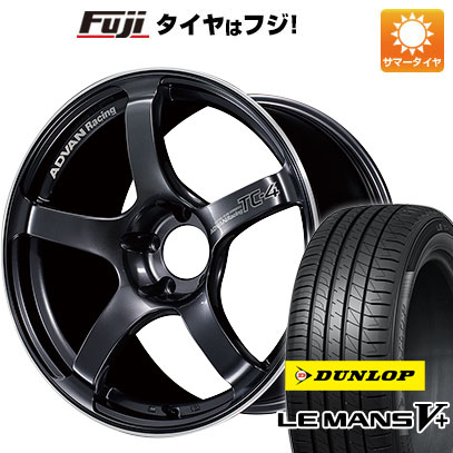 【新品国産車用5穴114.3】 夏タイヤ ホイール4本セット 215/45R18 ダンロップ ルマン V+(ファイブプラス) ヨコハマ アドバンレーシング TC-4 7.5J 18インチ(送料無料)|フジ スペシャルセレクション