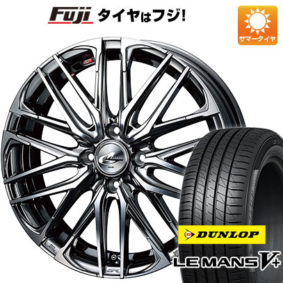 【新品国産車用4穴100】 夏タイヤ ホイール4本セット 195/45R16 ダンロップ ルマン V+(ファイブプラス) WEDS ウェッズ レオニス SK 6J 16インチ(送料無料)｜フジ スペシャルセレクション 97,350円