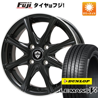 【新品】フリード 5穴/114 ※ハイブリッド装着不可 夏タイヤ ホイール4本セット 185/65R15 ダンロップ ルマン V+(ファイブプラス) エルベ エステローザ MZV ブラックリムポリッシュ 5.5J 15インチ(送料無料)|フジ スペシャルセレクション