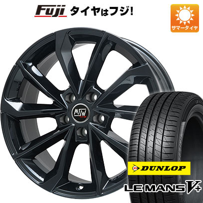【新品国産車用5穴114.3】 夏タイヤ ホイール4本セット 225/45R18 ダンロップ ルマン V+(ファイブプラス) MSW by OZ Racing MSW 42(グロスブラック) 8J 18インチ(送料無料)