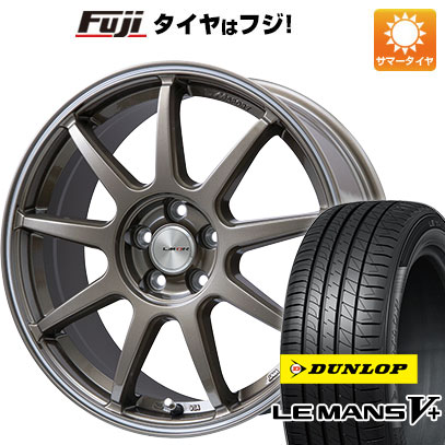 【新品国産車用5穴114.3】 夏タイヤ ホイール4本セット 215/45R18 ダンロップ ルマン V+(ファイブプラス) レアマイスター LMスポーツ LM-QR ブロンズ/ラインポリッシュ 7.5J 18インチ(送料無料)