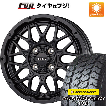【新品 軽自動車】軽トラ 夏タイヤ ホイール4本セット 165R14 6PR ダンロップ グラントレック TG4 コーセイ ボトムガルシア シャドウバーツ 4.5J 14インチ(送料無料)｜フジ スペシャルセレクション