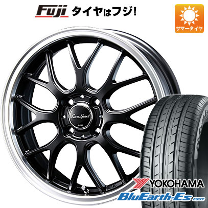 【新品 軽自動車】タフト ソリオ 夏タイヤ ホイール4本セット 165/65R15 ヨコハマ ブルーアース ES32 ブレスト ユーロスポーツ タイプ805 セミグロスブラック 5J 15インチ(送料無料)｜フジ スペシャルセレクション