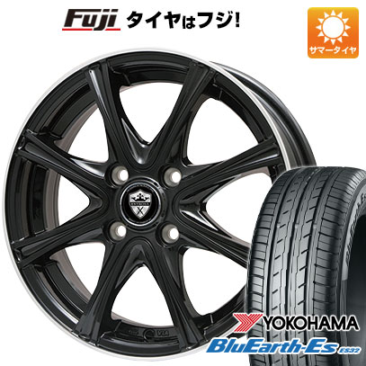 【新品】フリード 5穴/114 夏タイヤ ホイール4本セット 185/65R15 ヨコハマ ブルーアース ES32 エルベ エステローザ MZV ブラックリムポリッシュ 6J 15インチ(送料無料)|フジ スペシャルセレクション