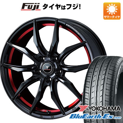 【新品国産車用5穴114.3】 夏タイヤ ホイール4本セット 225/45R18 ヨコハマ ブルーアース ES32 WEDS ウェッズ ノヴァリス ローグ VF 8J 18インチ(送料無料)｜フジ スペシャルセレクション