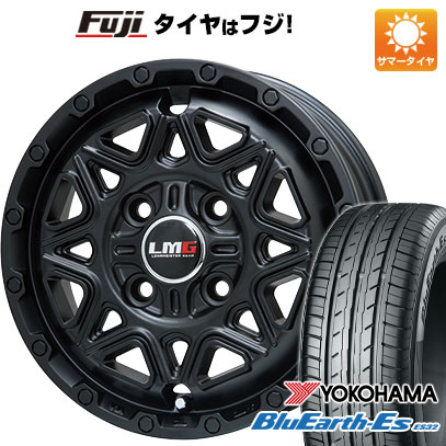 【新品 軽自動車】 夏タイヤ ホイール4本セット 145/80R12 ヨコハマ ブルーアース ES32 レアマイスター LMG モンタグナ(マットブラック) 12インチ(送料無料)