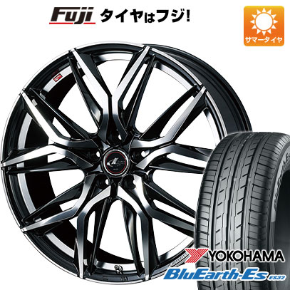 【新品国産車用5穴114.3】 夏タイヤ ホイール4本セット 215/55R17 ヨコハマ ブルーアース ES32 WEDS ウェッズ レオニス LM 7J 17インチ(送料無料)|フジ スペシャルセレクション