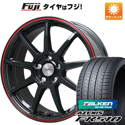 【新品国産車用5穴114.3】 夏タイヤ ホイール4本セット 235/60R18 ファルケン アゼニス FK510 SUV レアマイスター LMスポーツ LM-QR グロスブラック/レッドライン 7.5J 18インチ(送料無料) 102,850円