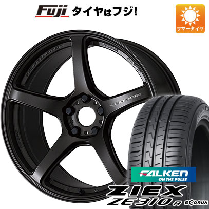 【新品国産車用5穴114.3】 夏タイヤ ホイール4本セット 225/45R18 ファルケン ジークス ZE310R エコラン(限定) WORK ワーク エモーション T5R 7.5J 18インチ(送料無料)