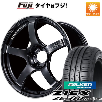 【新品国産車用5穴114.3】 夏タイヤ ホイール4本セット 225/50R18 ファルケン ジークス ZE310R エコラン(限定) ヨコハマ アドバンレーシング TC-4 8J 18インチ(送料無料)