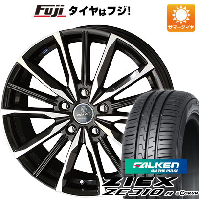 【新品国産車用5穴114.3】 夏タイヤ ホイール4本セット 225/50R18 ファルケン ジークス ZE310R エコラン(限定) 共豊 スマック ヴァルキリー 8J 18インチ(送料無料)|フジ スペシャルセレクション