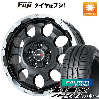 【新品国産車用5穴114.3】 夏タイヤ ホイール4本セット 225/50R18 ファルケン ジークス ZE310R エコラン(限定) レアマイスター LMG CS-9 ブラック/ブラッククリアリム 7.5J 18インチ(送料無料)|フジ スペシャルセレクション