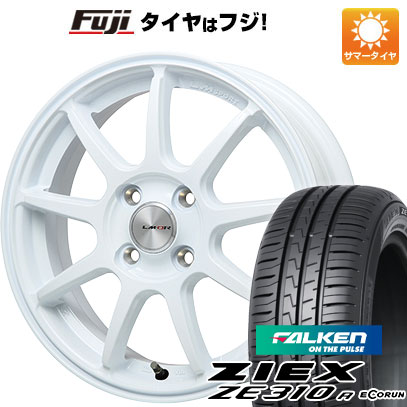 【新品国産車用4穴100】 夏タイヤ ホイール4本セット 195/50R16 ファルケン ジークス ZE310R エコラン(限定) レアマイスター LMスポーツ LM-QR ホワイト 6J 16インチ(送料無料)|フジ スペシャルセレクション